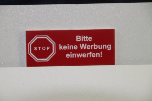 Briefkastenschild "Keine Werbung"